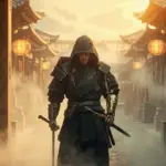 Sekiro walkthrough hero image of a shinobi facing a boss arena